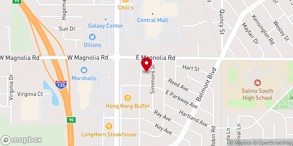Map showing location of Christ the King Lutheran Church