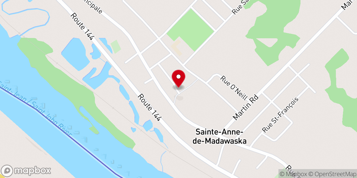 Map showing location of Église Sainte-Anne-de-Madawaska