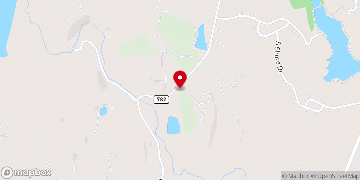 Map showing location of Tranquility Farm & Winery