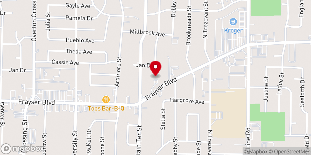 Map showing location of New El Bethel Church on a Hill