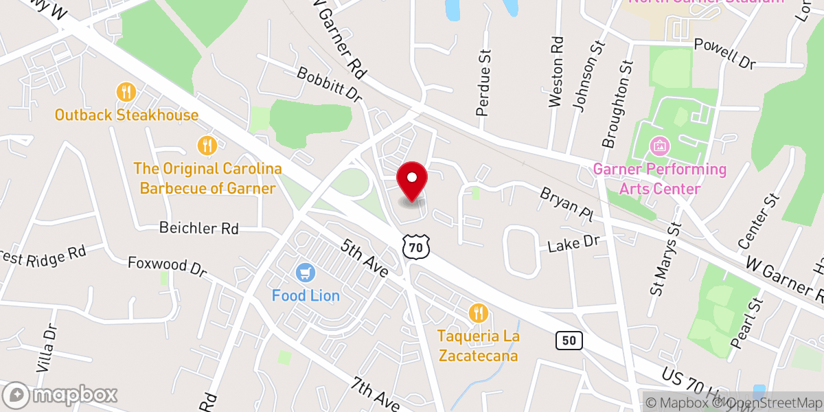 Map showing location of Turner Memorial Church