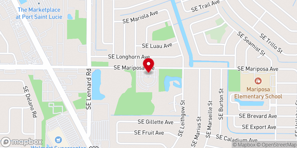 Map showing location of Holy Family Catholic Church