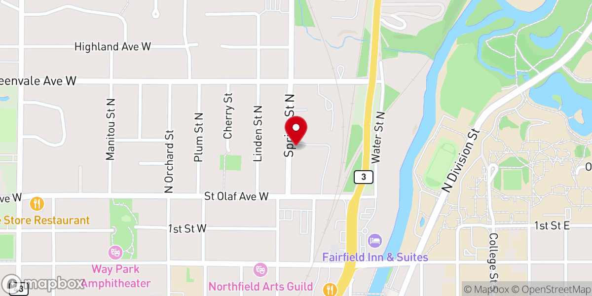 Map showing location of St. Dominic Parish Office