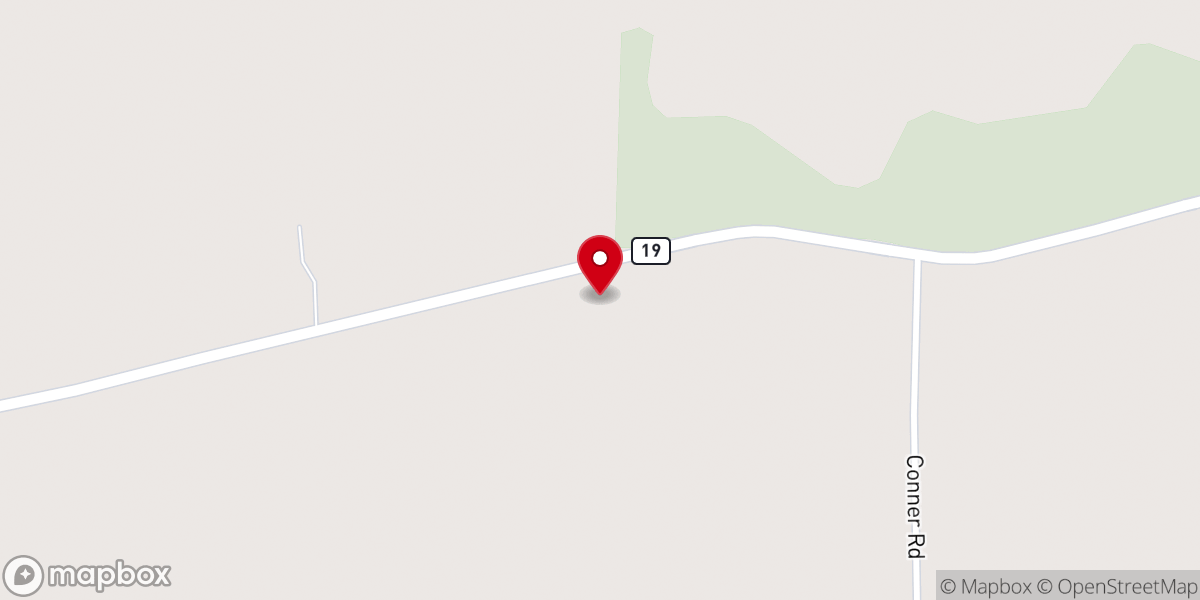 Map showing location of Cypress Hole Church