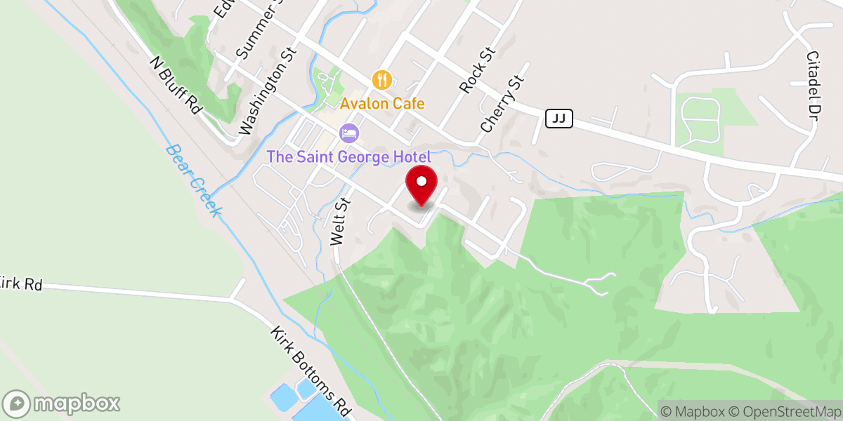 Map showing location of Holy Trinity Catholic Church