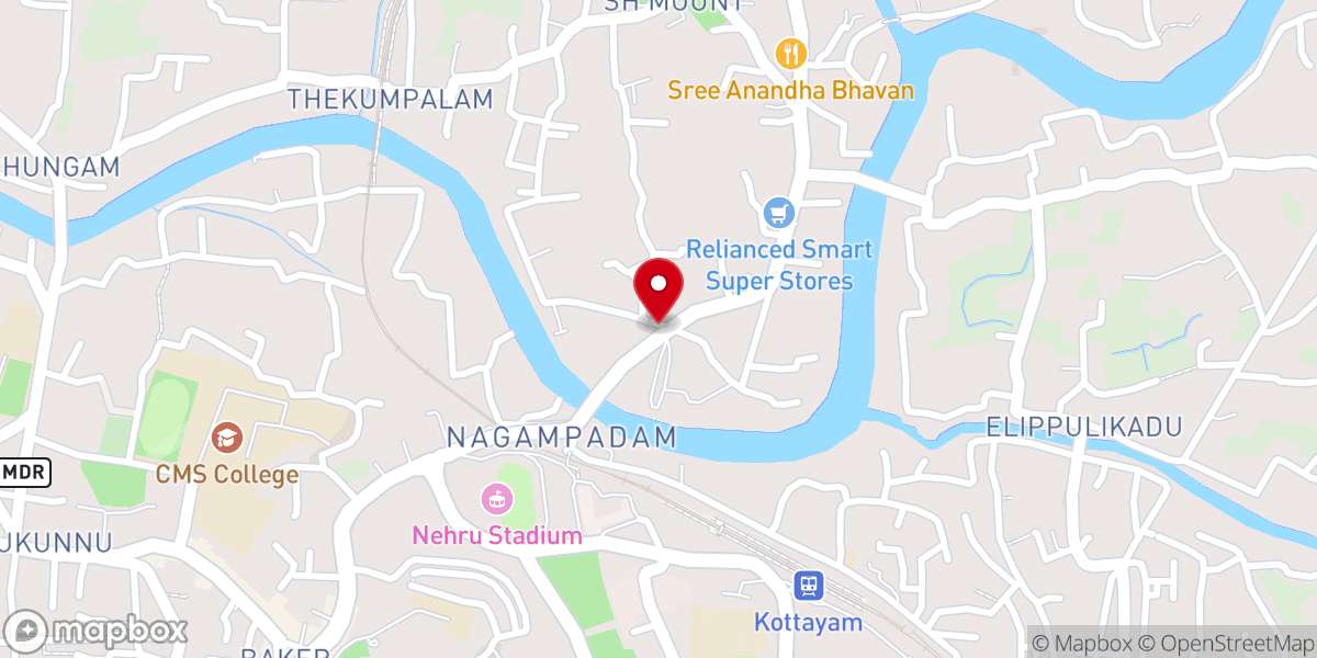 Map showing location of St.Thomas Orthodox Church Shrine