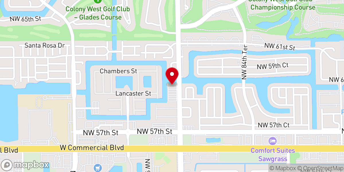 Map showing location of Tamarac Tagalog Congregation