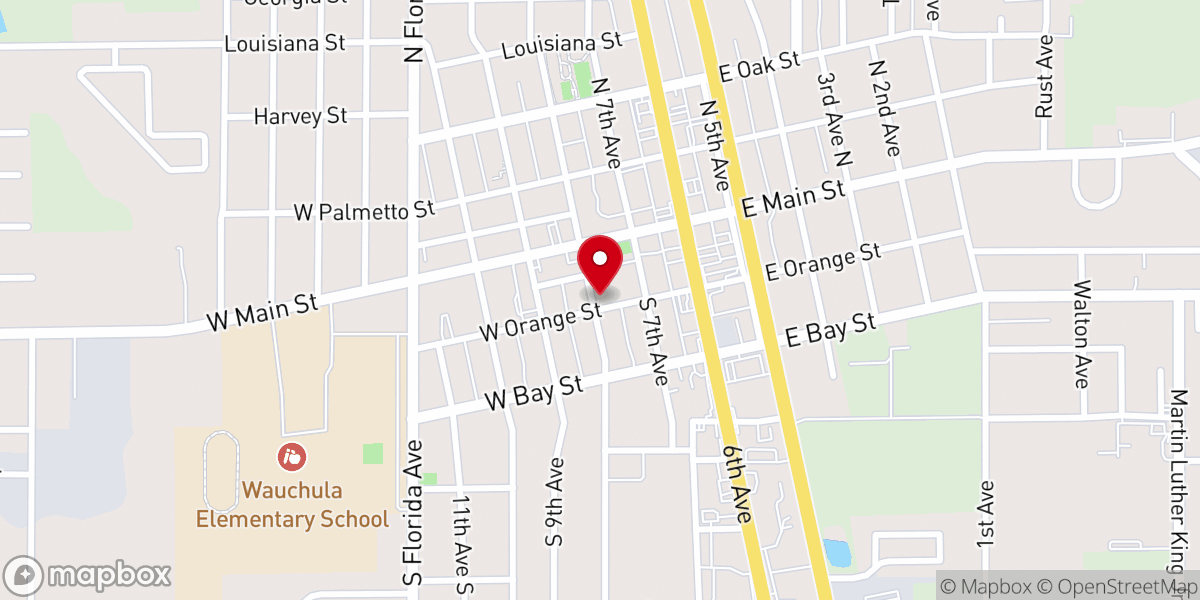 Map showing location of House of Grace Worship Center