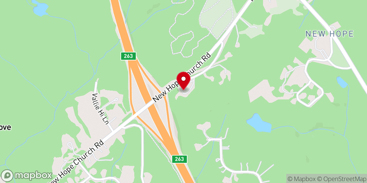 Map showing location of Sunrise Church