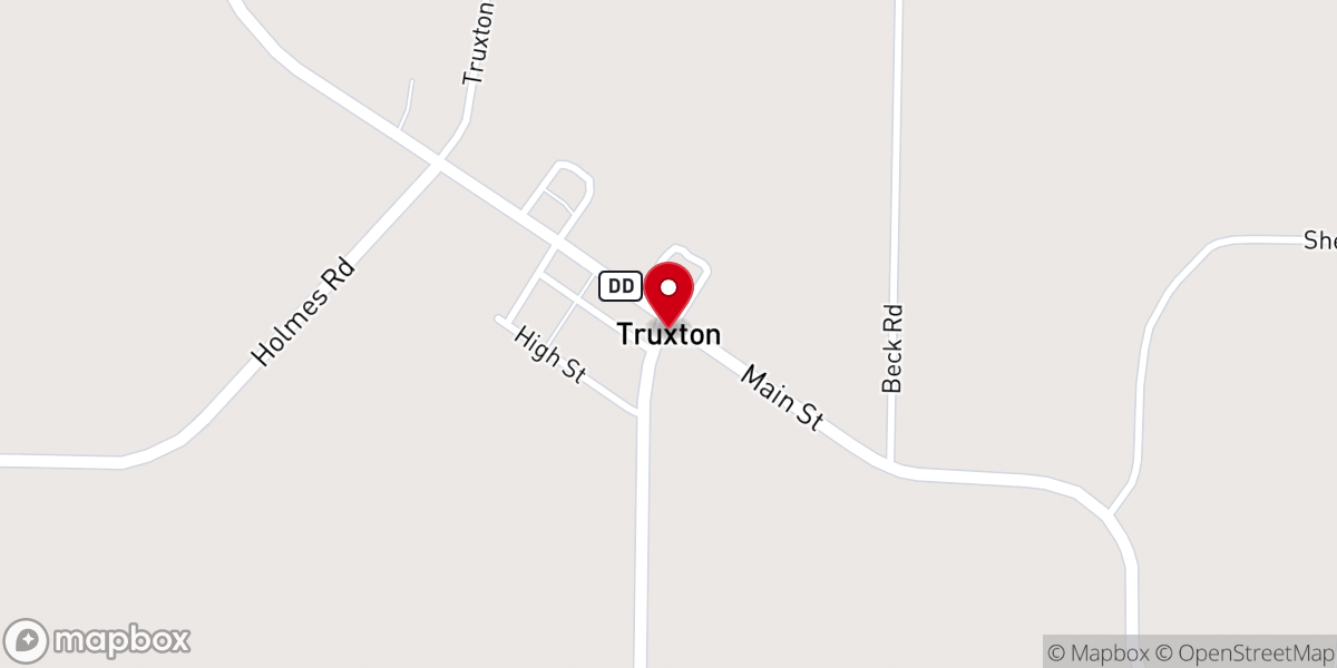 Map showing location of Truxton