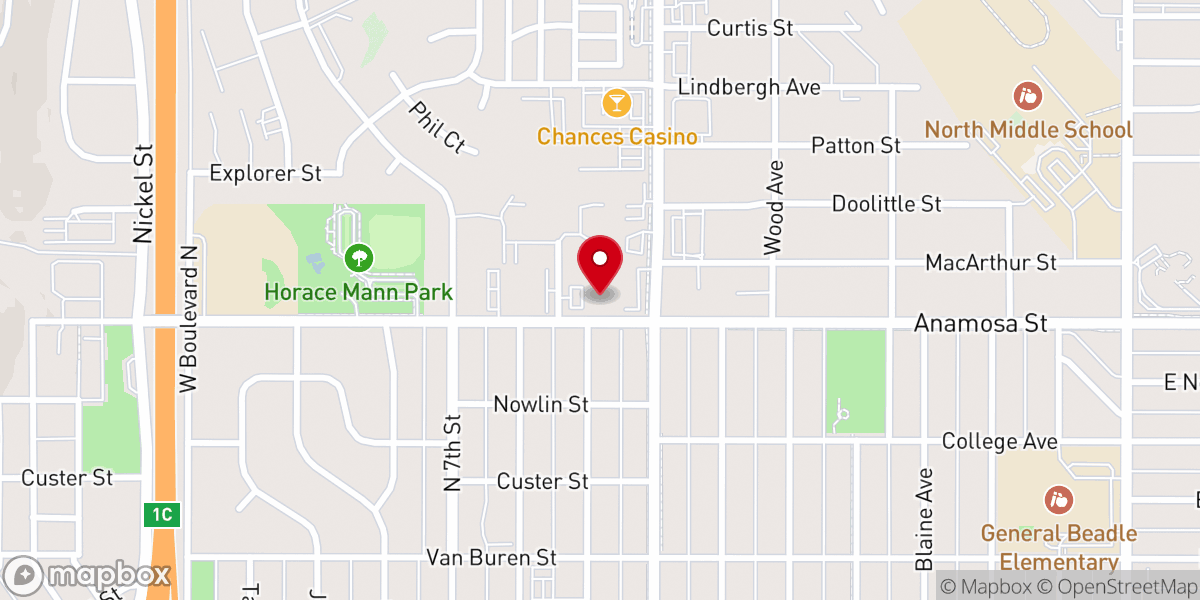 Map showing location of Woyatan Lutheran Church