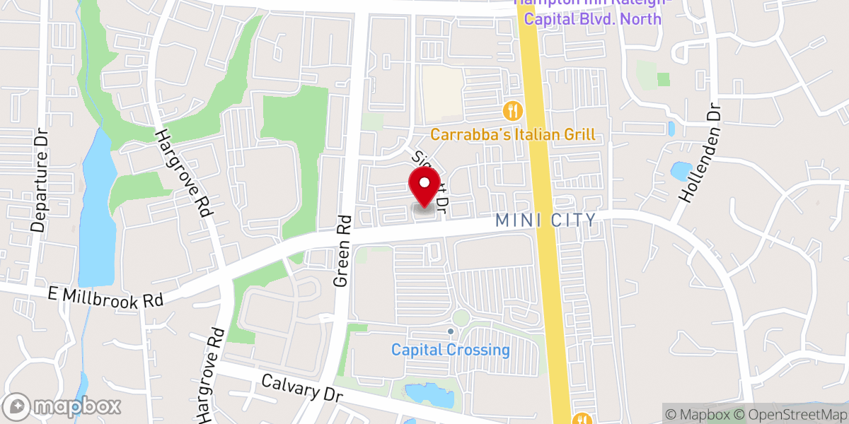 Map showing location of North Raleigh Ministries Inc