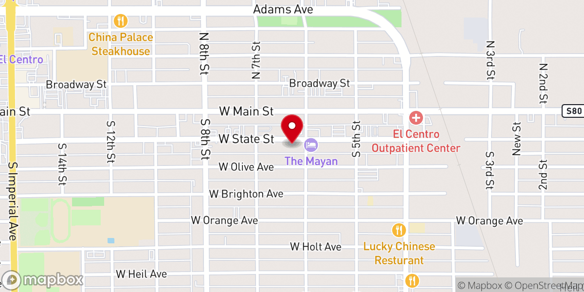 Map showing location of Imperial County Christian Outreach