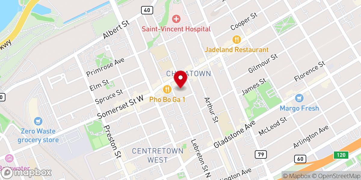 Map showing location of Annunciation Orthodox Cathedral