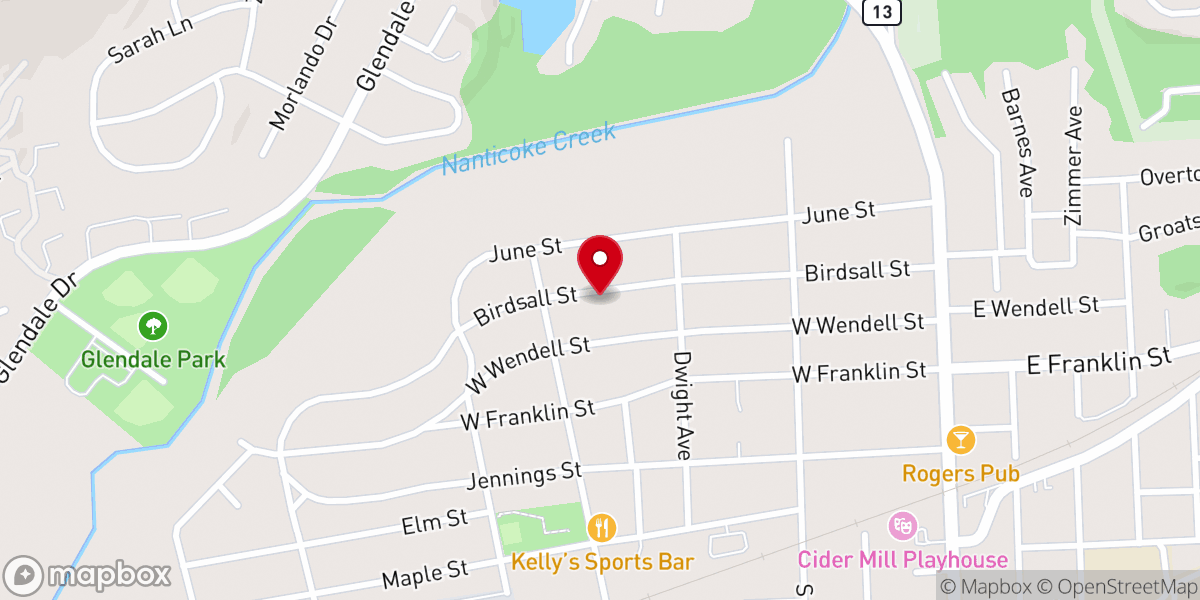 Map showing location of Dunn Kevin