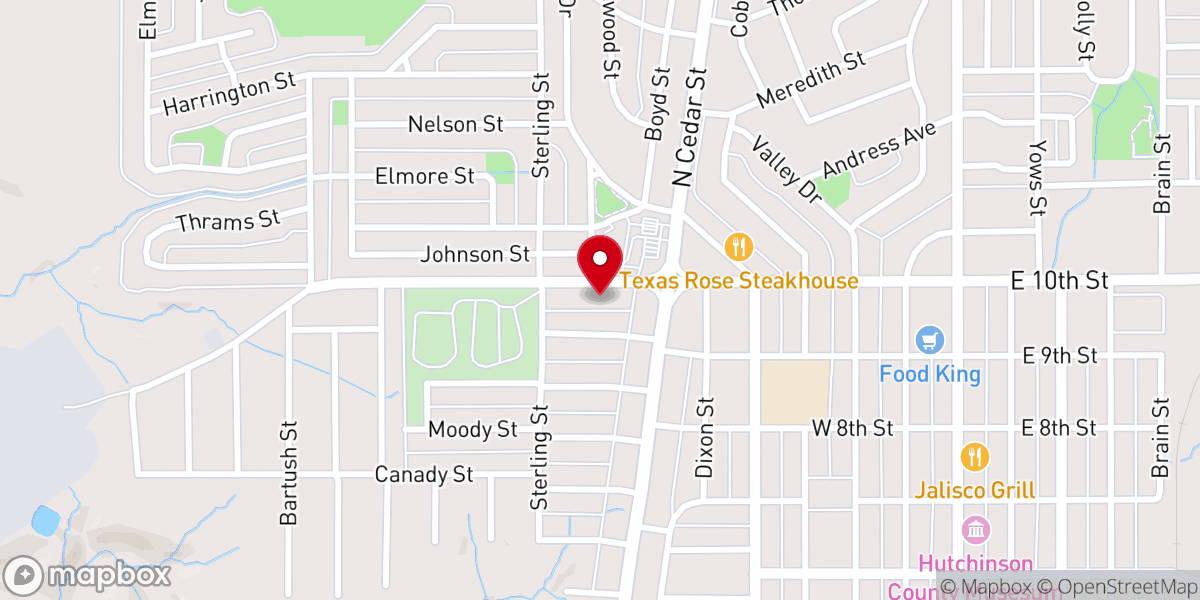 Map showing location of Gateway Baptist Church