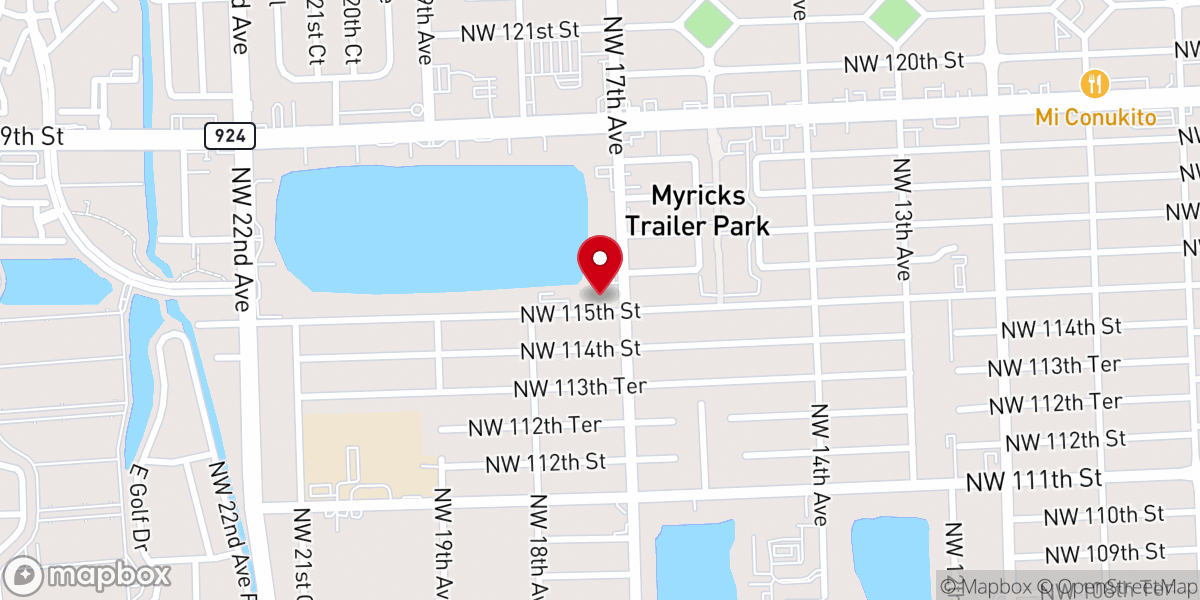 Map showing location of Peace Missionary Baptist Church