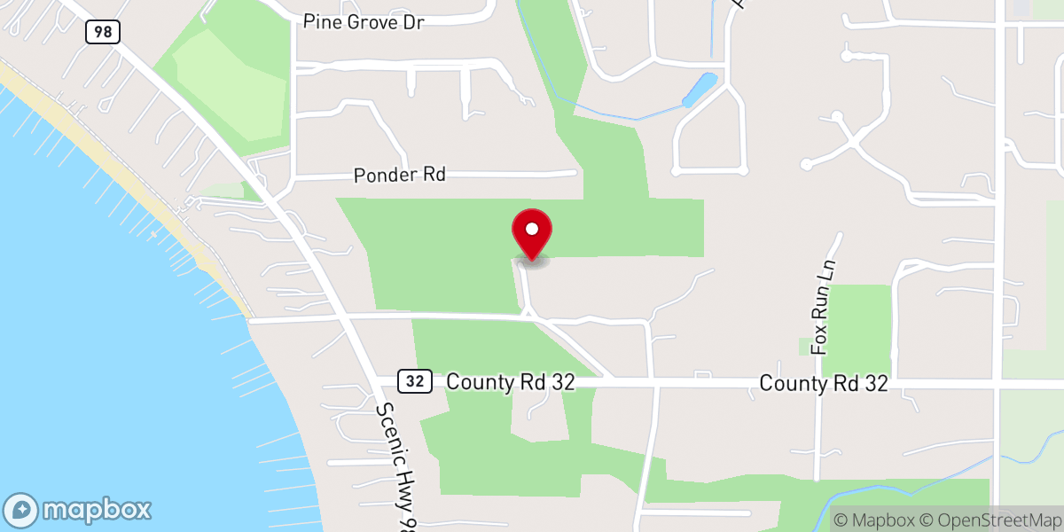 Map showing location of Antioch Missionary Baptist Church