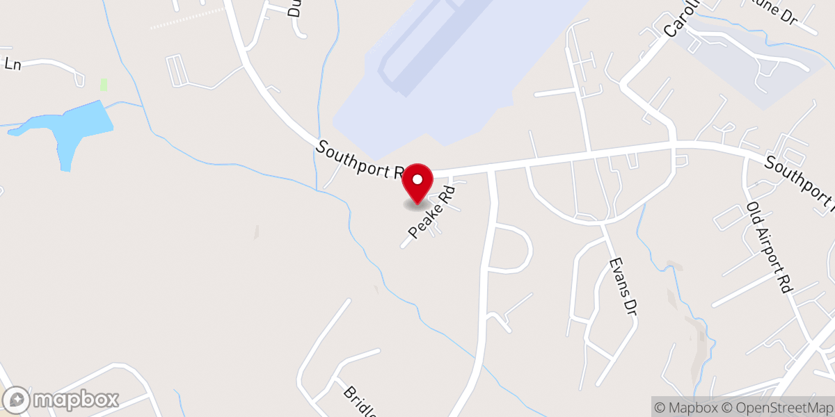 Map showing location of Bountiful Blessings Church