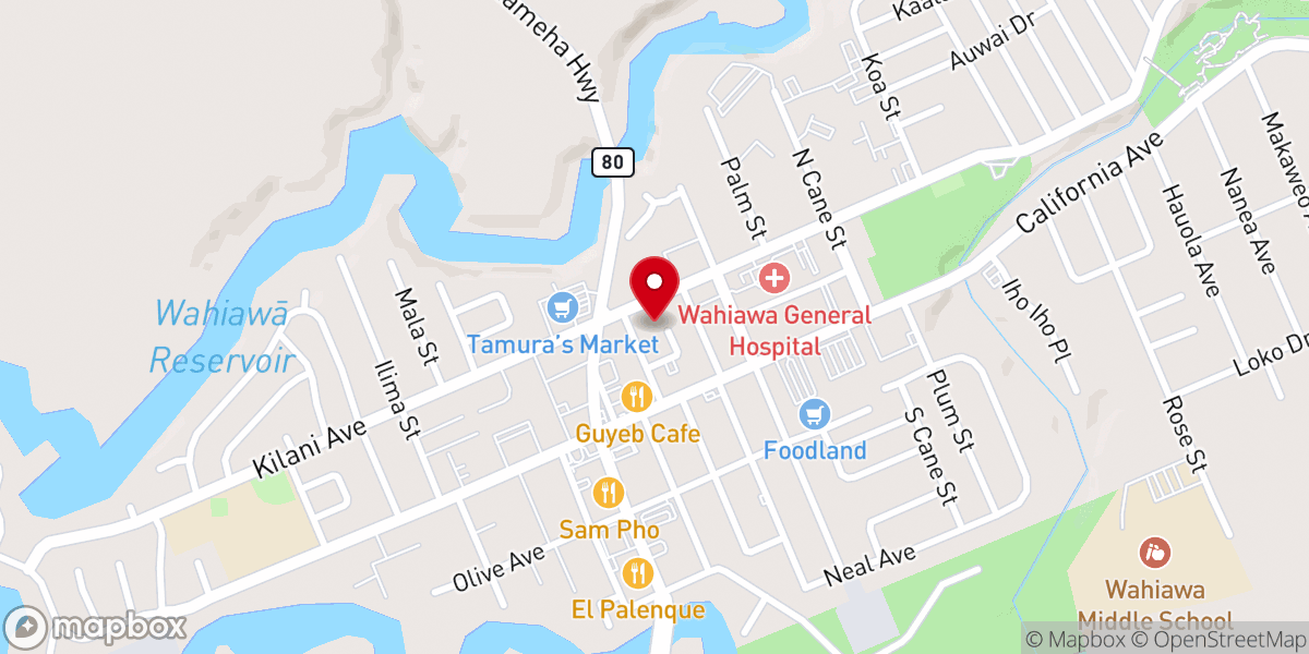 Map showing location of King's Mililani