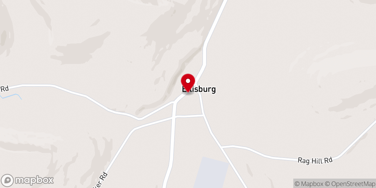 Map showing location of Ellisburg Church