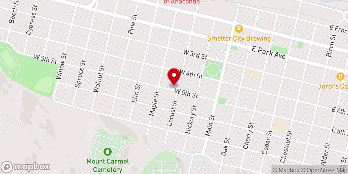 Map showing location of First Baptist Church