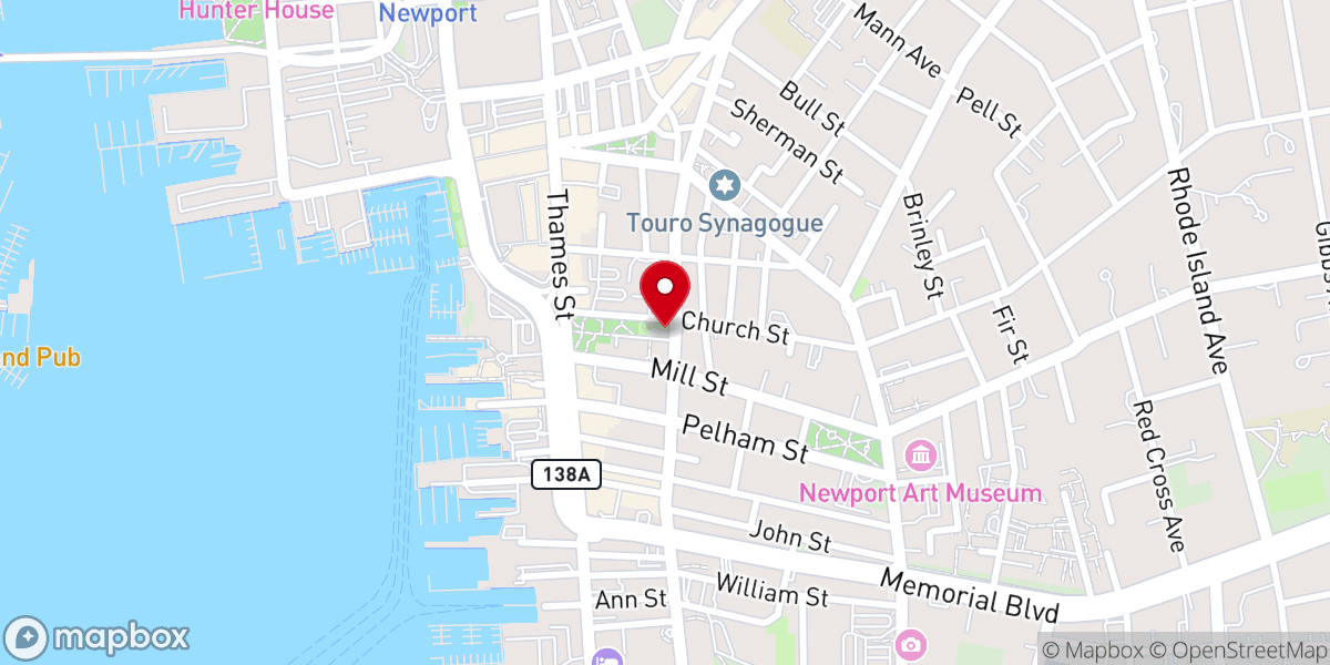 Map showing location of Trinity Church Yard
