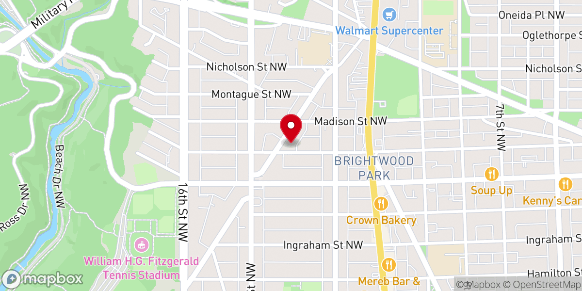 Map showing location of The Fellowship Baptist Church