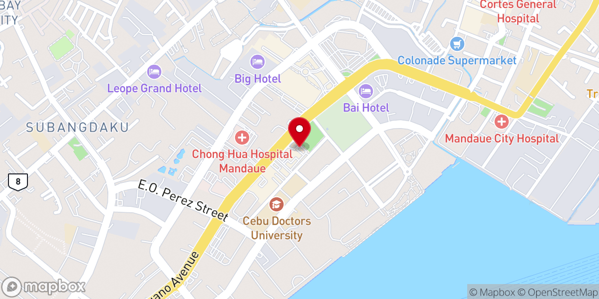 Map showing location of CCF Cebu