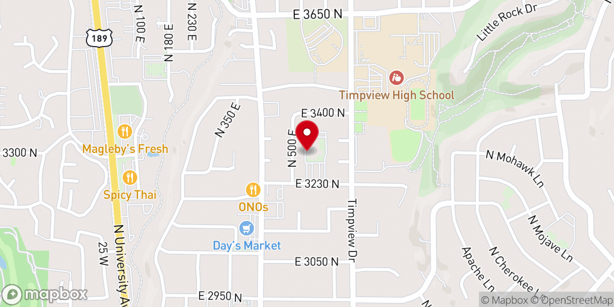 Map showing location of Edgemont North Stake Center