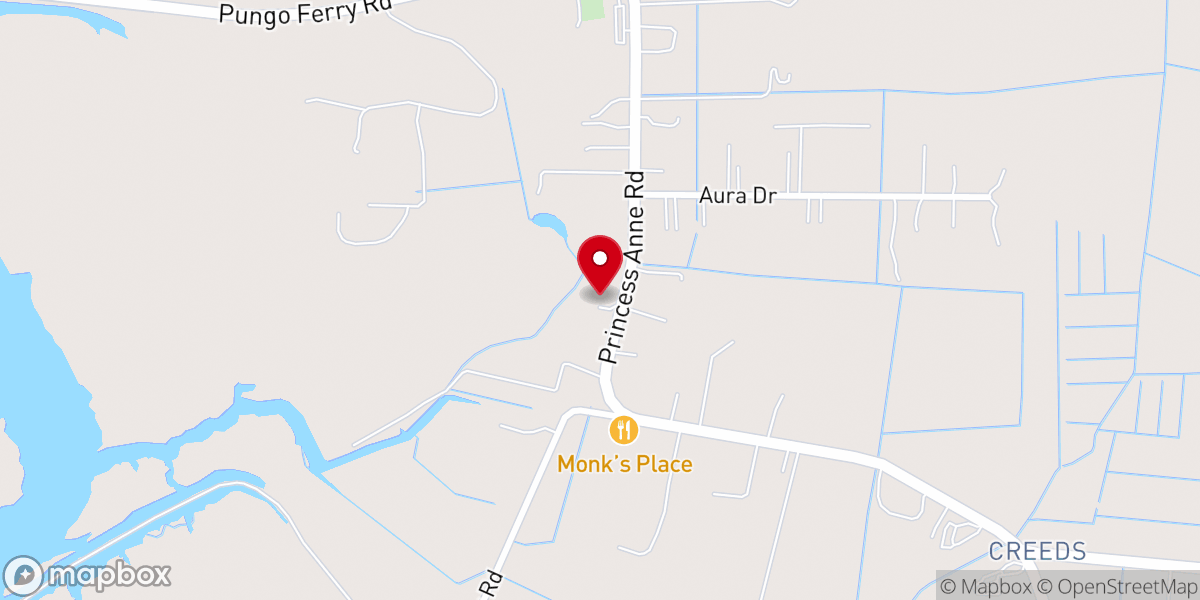 Map showing location of Little Piney Grove Baptist