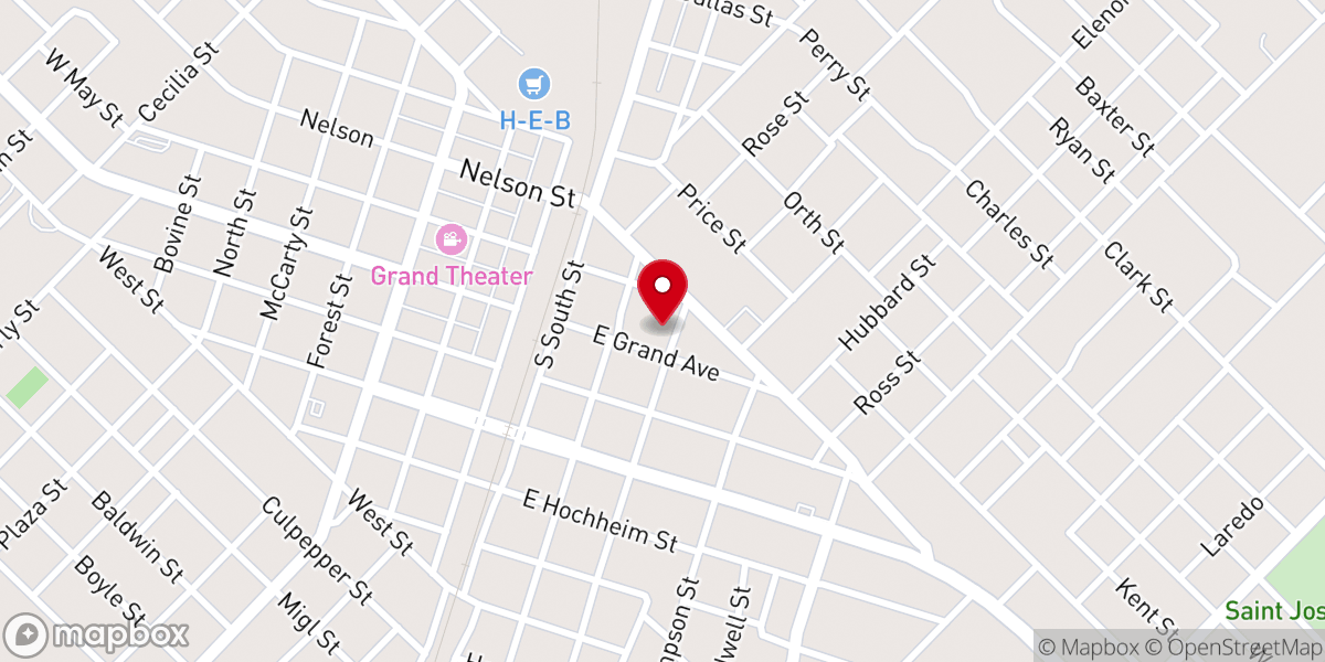 Map showing location of First Baptist Church ? Yoakum - Food Distribution Center