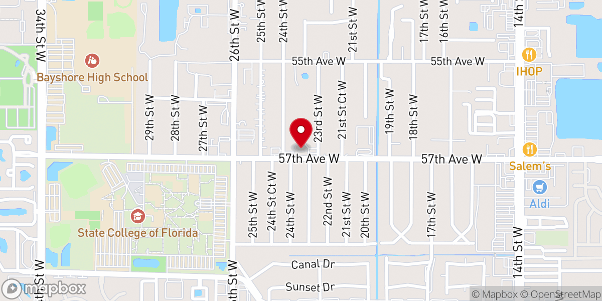 Map showing location of Bayshore Church of the Nazarene