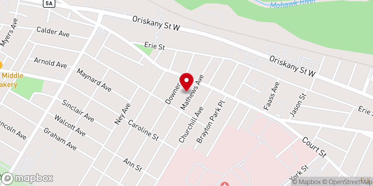 Map showing location of Faith Baptist Temple