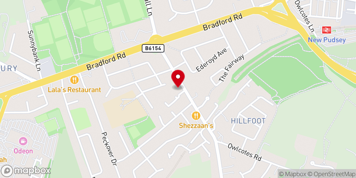 Map showing location of St James the Great C of E Church