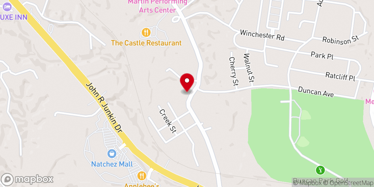 Map showing location of New Covenant Presbyterian Church