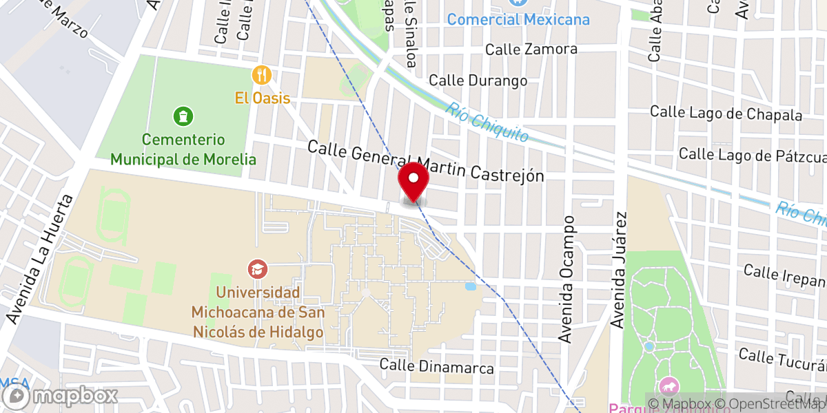 Map showing location of Iglesia De Cristo