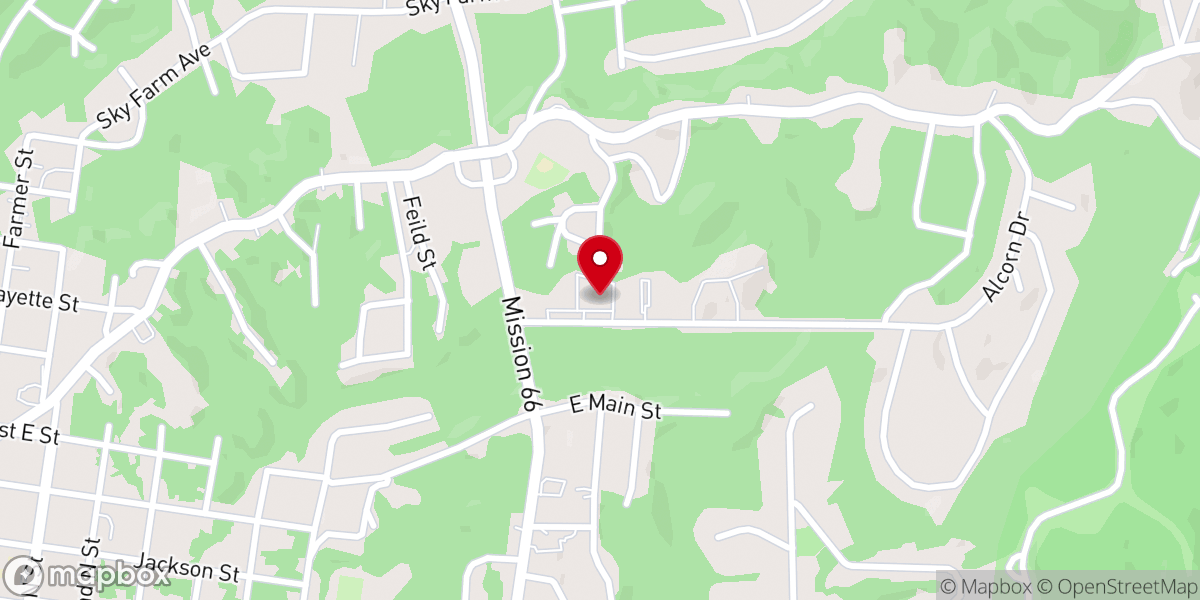 Map showing location of Greater Grove Street Missionary Baptist Church