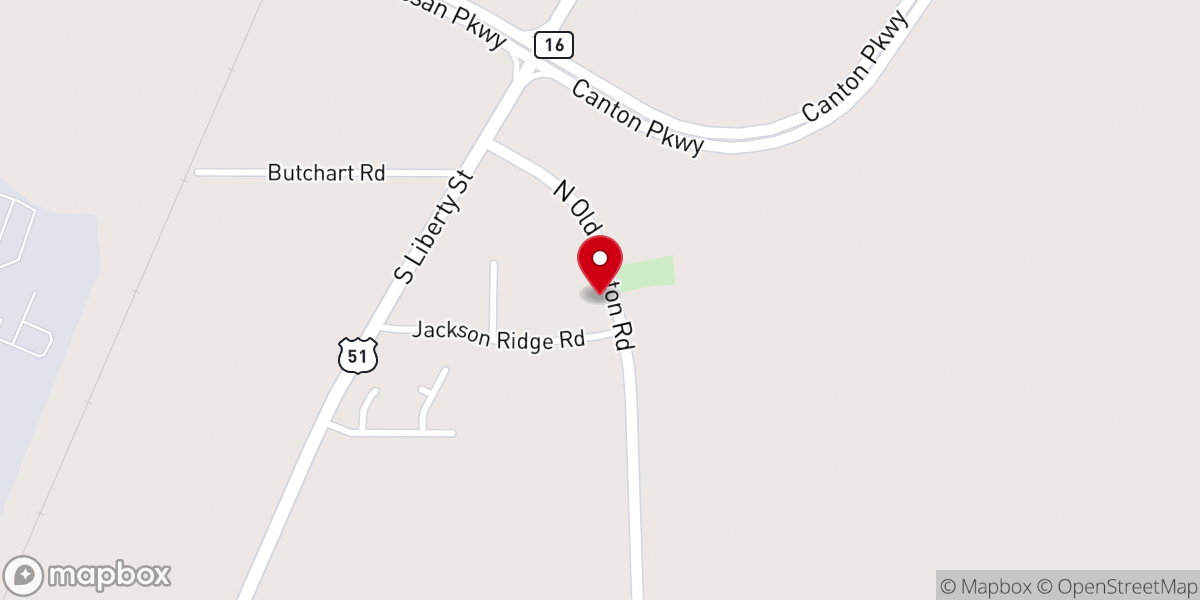 Map showing location of Buck Horn Baptist Church