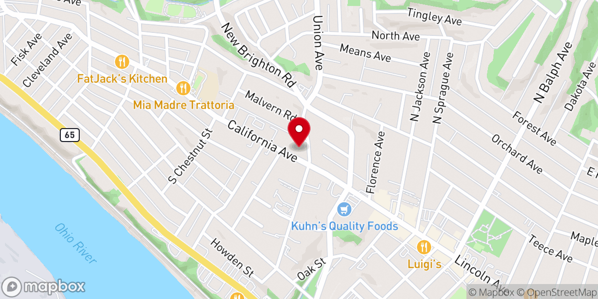 Map showing location of Greenstone United Methodist Church