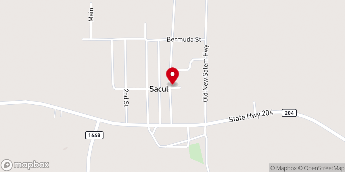 Map showing location of Baptist Church