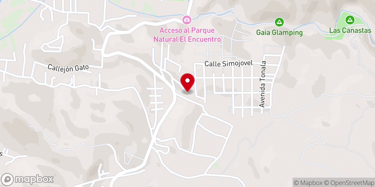 Map showing location of Iglesia Kairos Chiapas