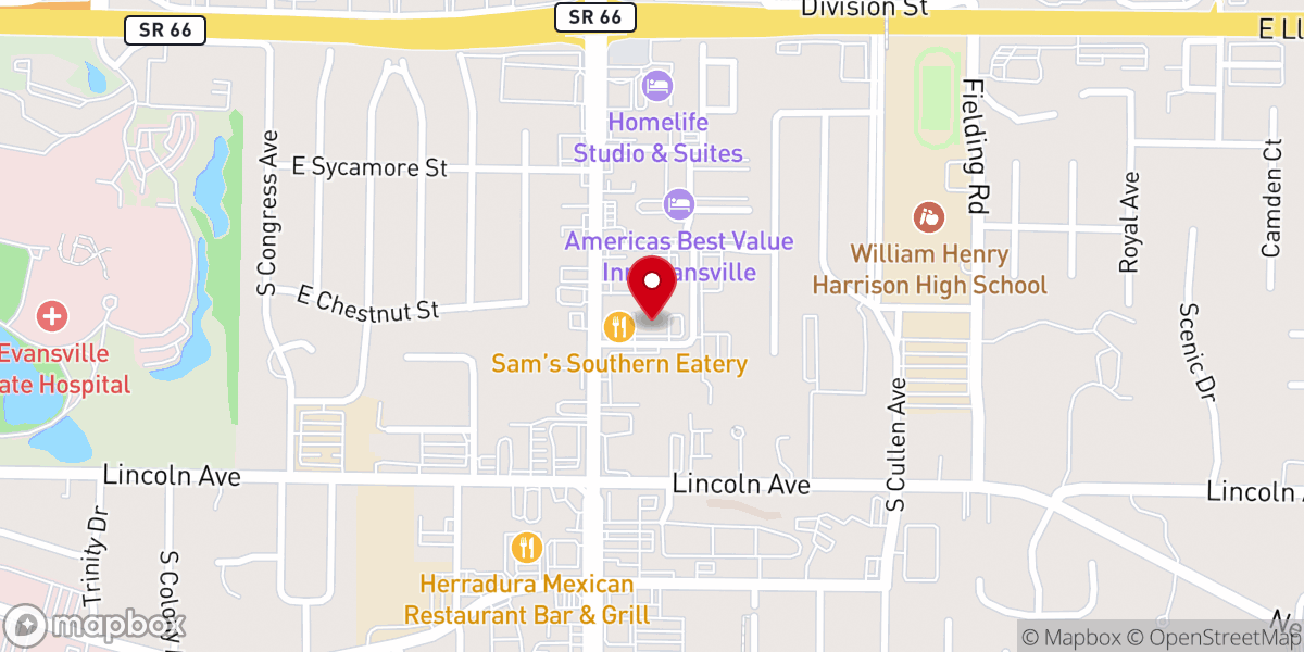 Map showing location of Flame of Fire Church Inc