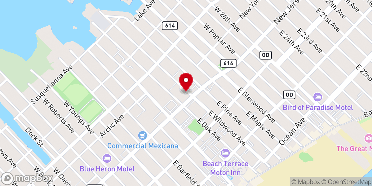 Map showing location of Roman catholic church