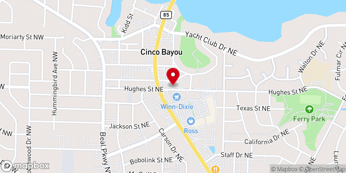 Map showing location of Gathering Church