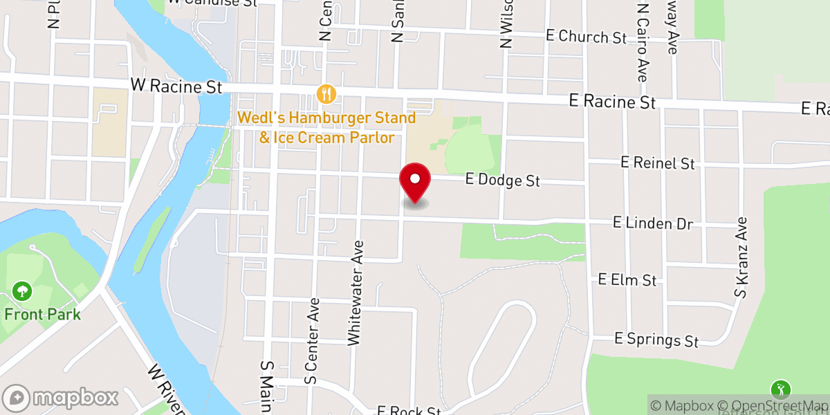 Map showing location of St Mark's Lutheran Church