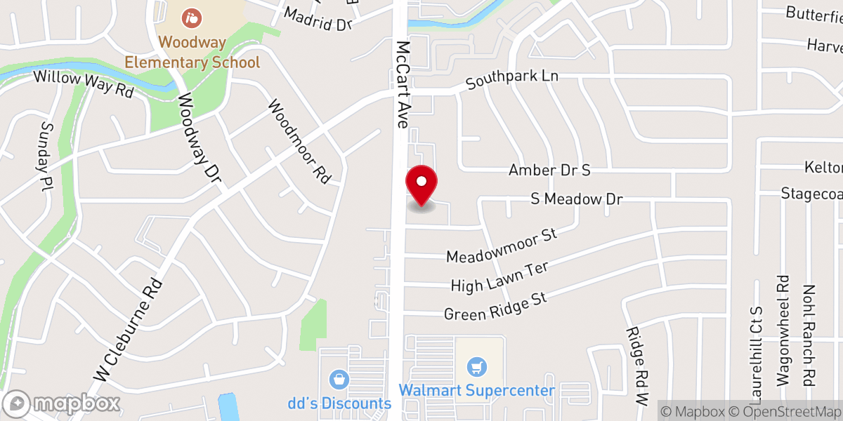 Map showing location of Fort Worth First Seventh-day Adventist Church