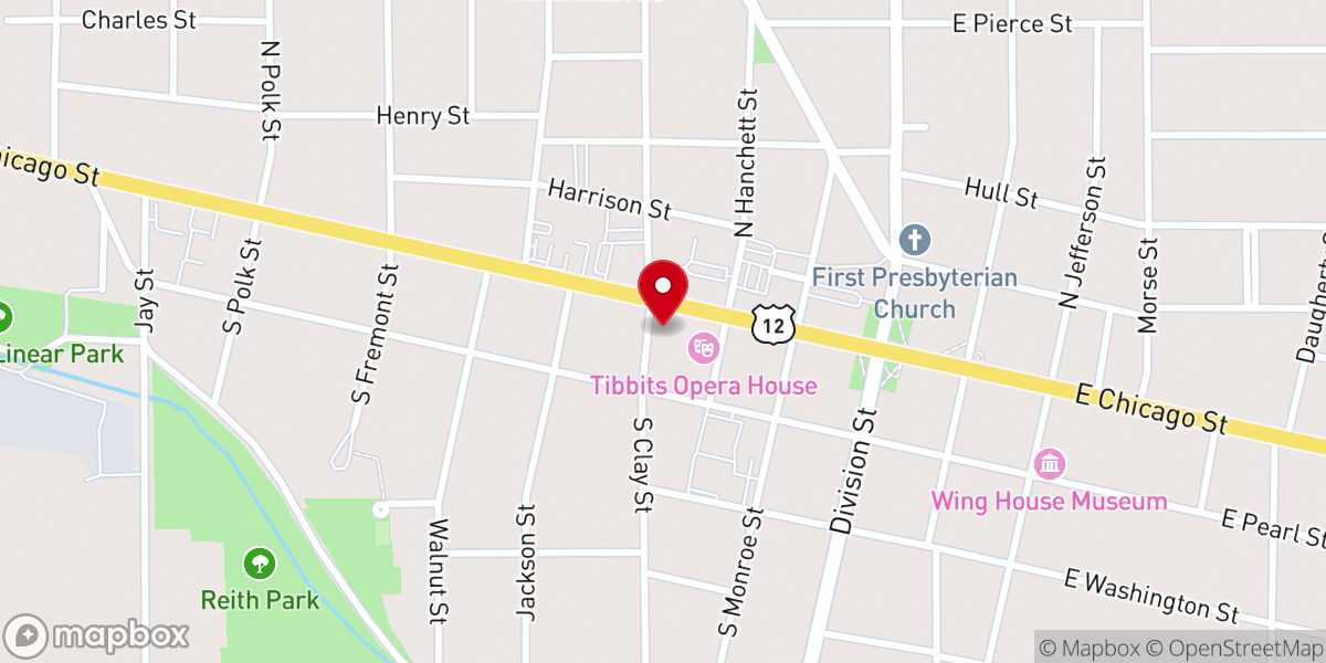 Map showing location of Grace Coldwater