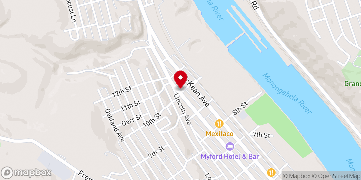 Map showing location of CityReach Church Charleroi