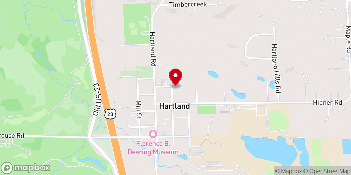 Map showing location of Victory Baptist Church